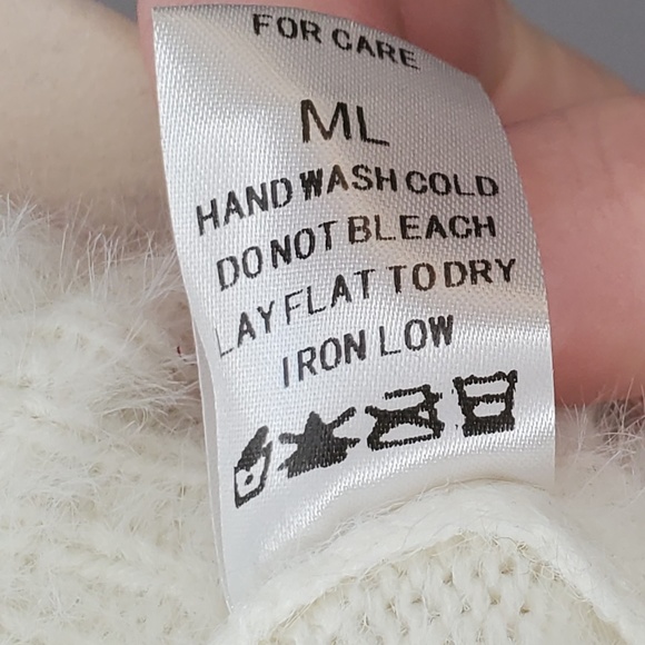 Adora Fuzzy Glitter Stripe Long Mockneck Sweater Size: M/L - Picture 5 of 6